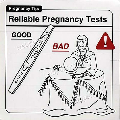 Instrucciones: \"Reliable Pregnancy Tests\"