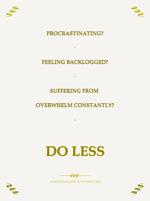 Makememinimal Fundamentals - Do Less / Haz Menos